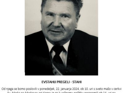 Umrl je Evstahij Pregelj